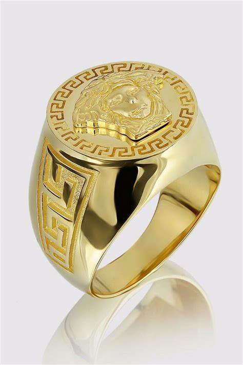 gold versace ring mens|men Versace rings 14k gold.